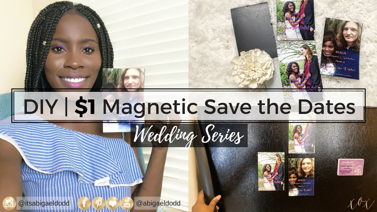 DIY Wedding - $1 Magnetic Save The Dates!
