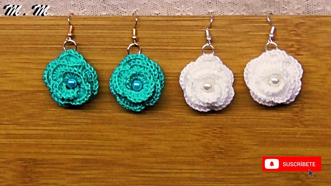 ARETE TEJIDO A CROCHET PASO A PASO | MANUALIDADES MARTINA