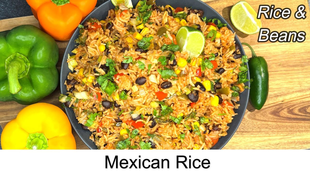 Mexican Inspired Rice and Beans Recipe Healthy One pot black Bean vegan...  @Rotirollkitchen