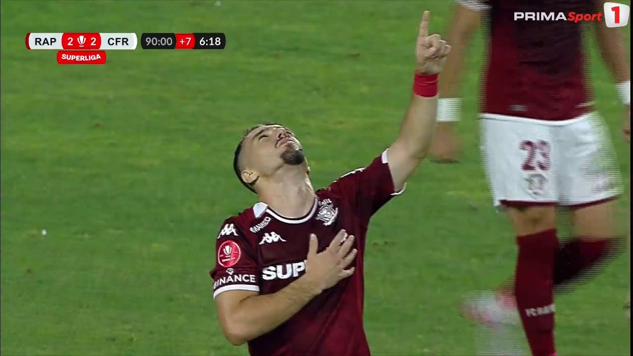REZUMAT | Rapid - CFR Cluj 2-2. Final nebun în Giulești, rapidiștii au egalat la ultima fază