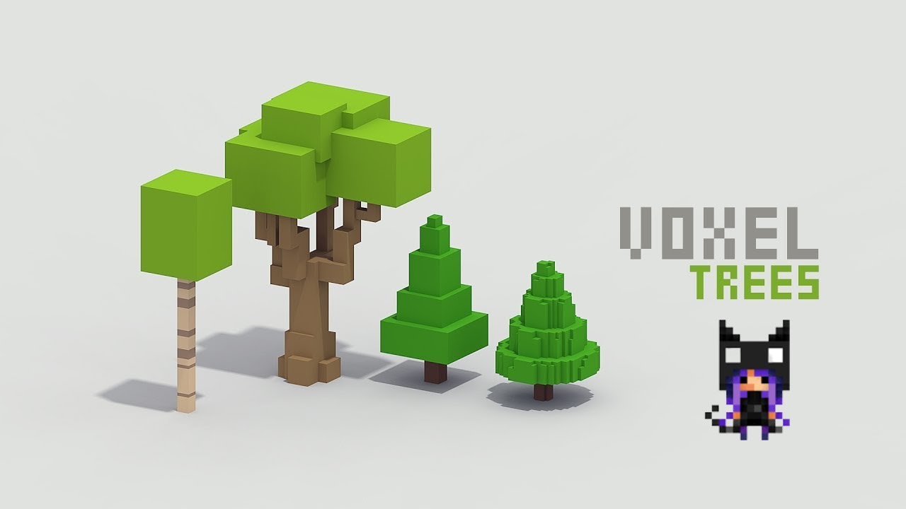 #3 MagicaVoxel Trees Tutorial #magicavoxel #voxedit #art