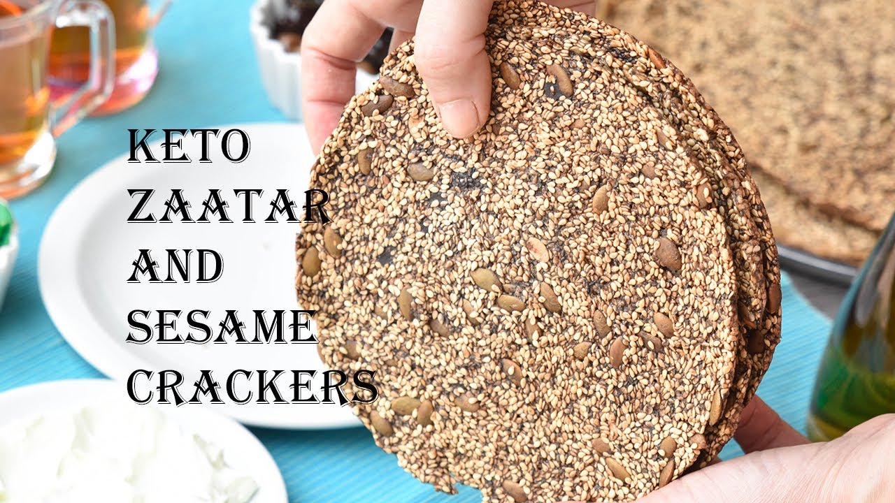 Keto Zaatar and Sesame Crackers 