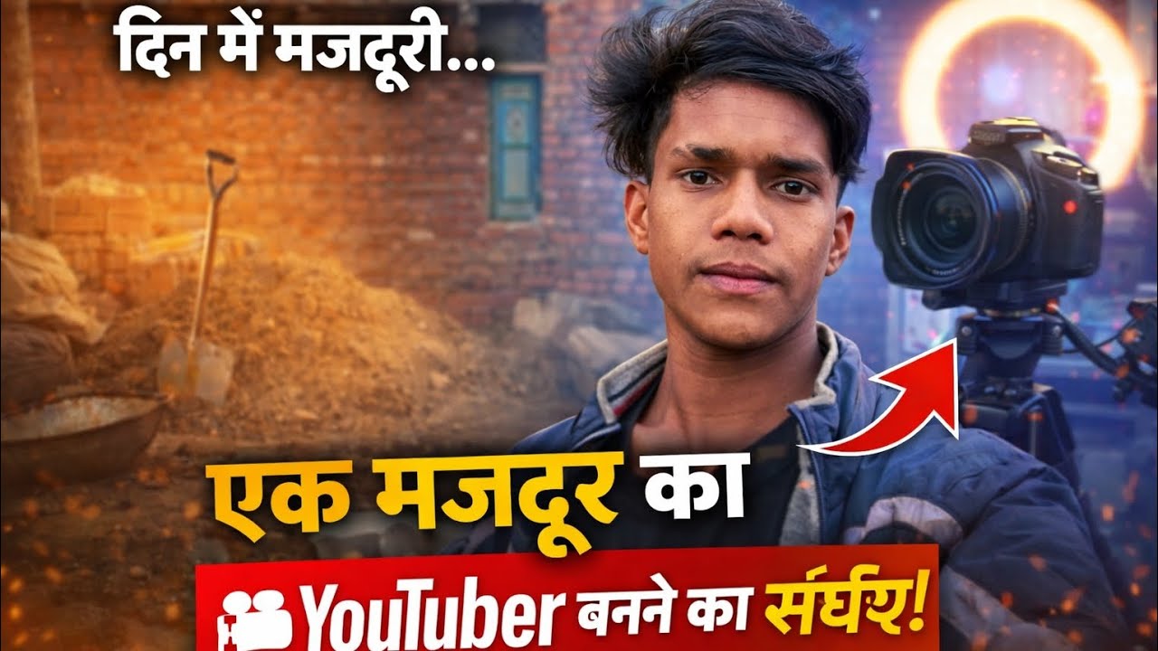 एक मजदूर का YouTuber बनने का संघर्ष | दिन में मजदूरी, रात में Vlogging 💪🎥