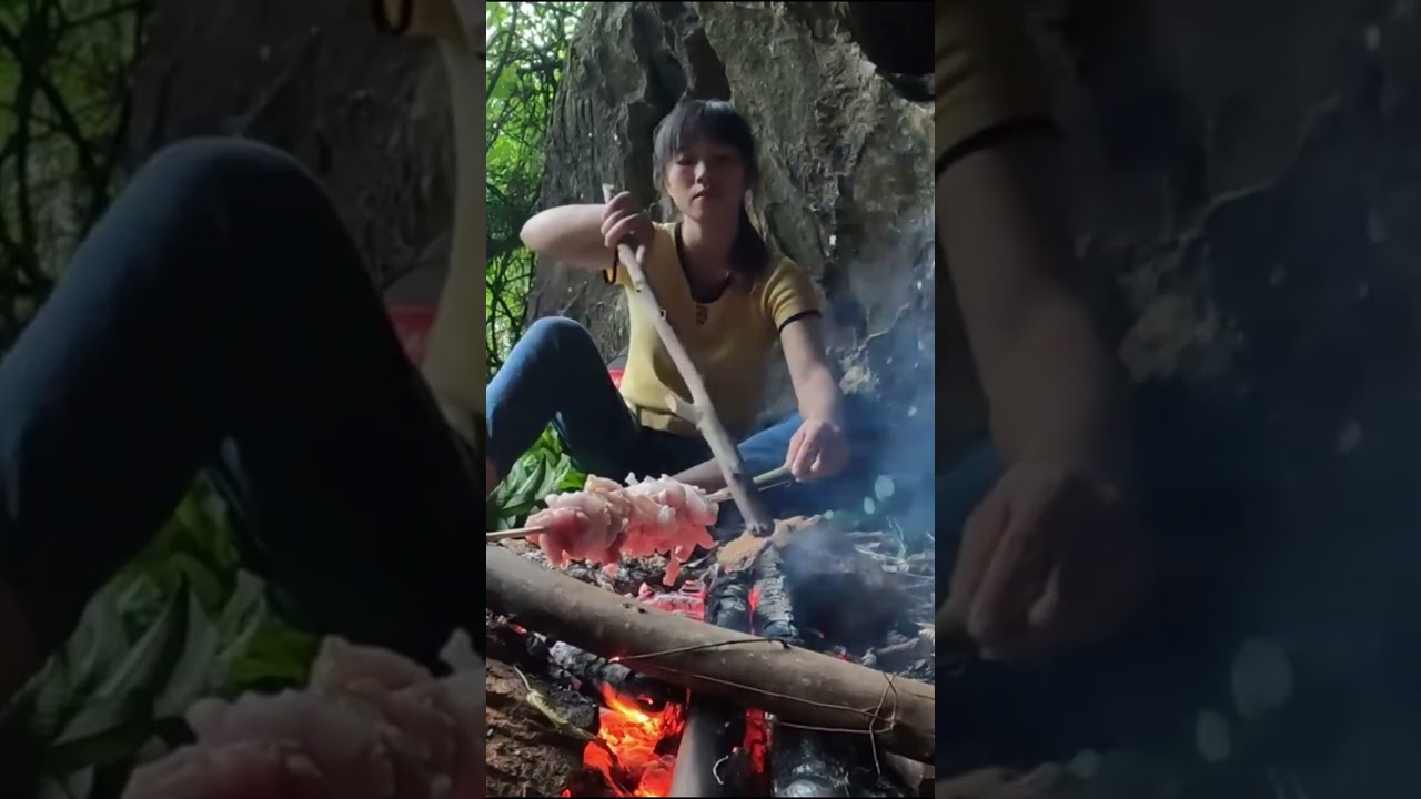 camping in the forest  #solocampingcooking #wildsurvival #solowildcamping