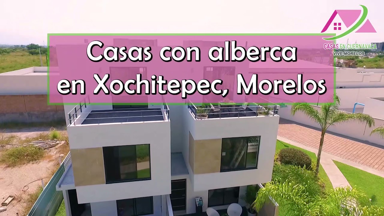 CASAS CON TERRAZA Y ALBERCA DENTRO DE FRACCIONAMIENTO #SANTAFE #XOCHITEPEC #MORELOS