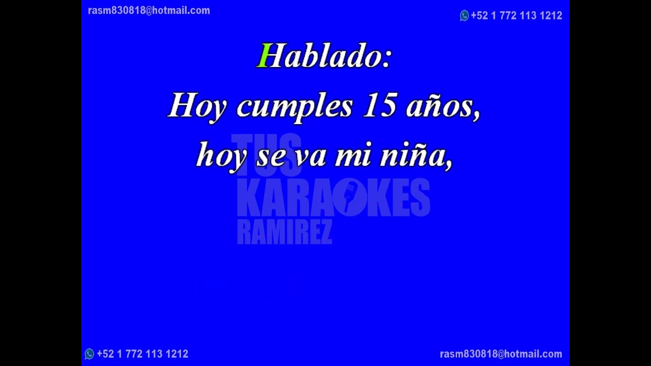 Karaoke Tus 15 Años Jhonny Rivera
