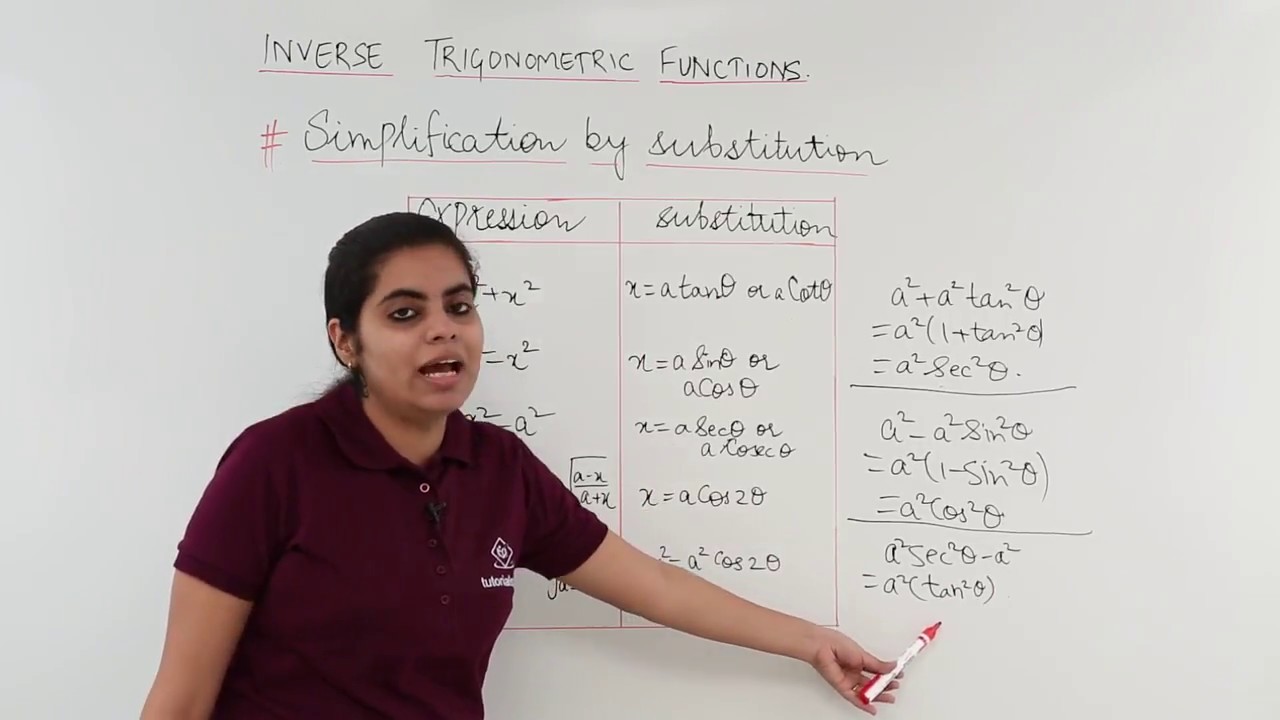 Class 12th &ndash; Simplification by Substitution | Trigonometric Function | Tutorials Point