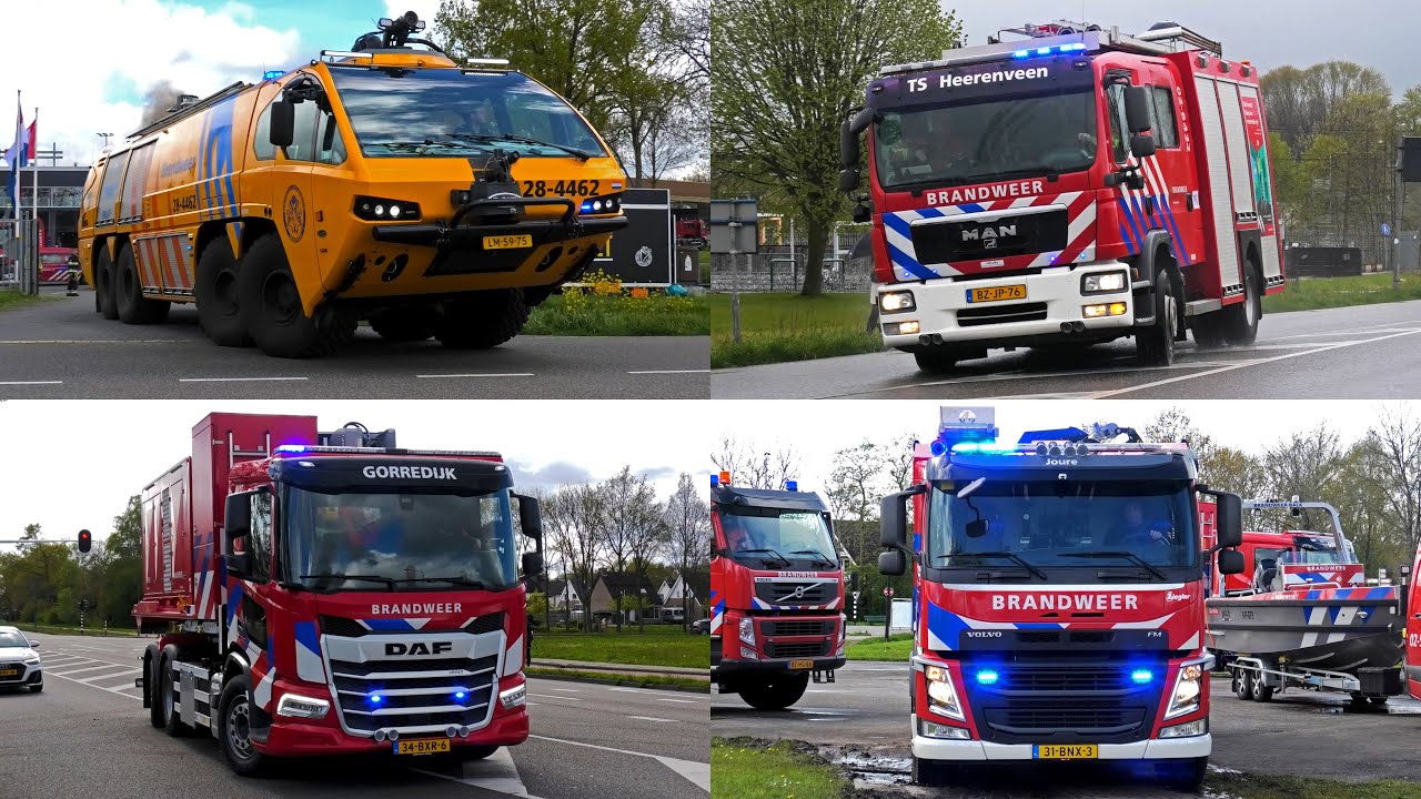 [Massive airhorn] Crashtender, Brandweer robot, STH, OPR, HV, TS'en & OVD-G met spoed in Heerenveen