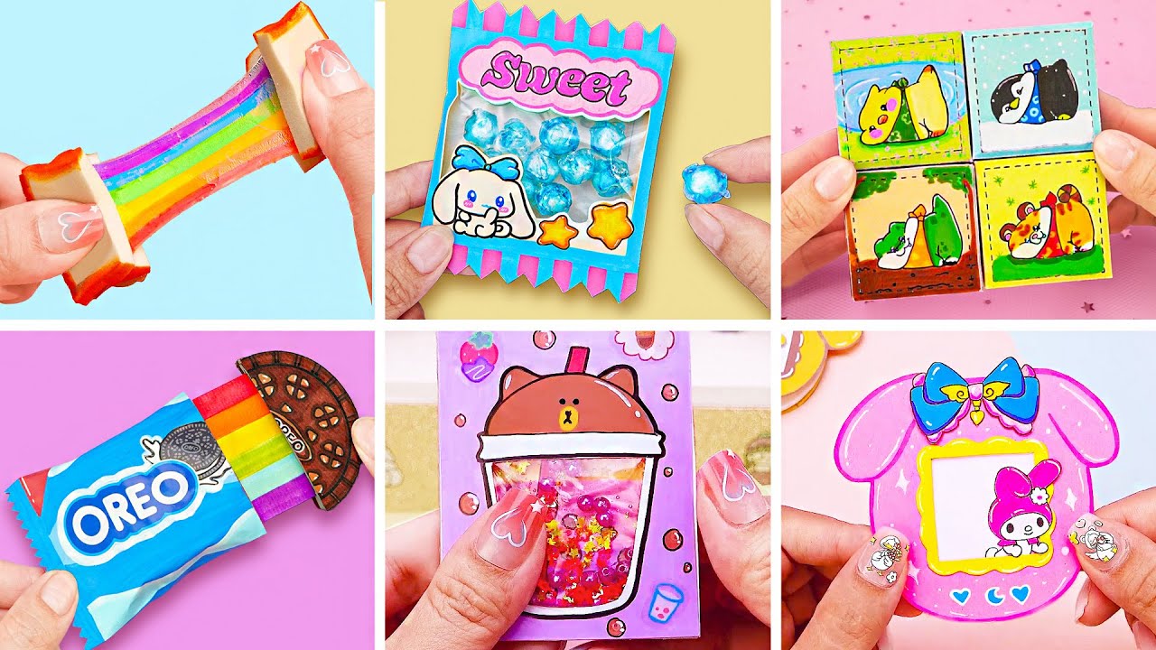 TOP Easy Paper Craft Miniature Food You Can Make at Home, Squishy Sliced Bread | Tiny DIY Craft