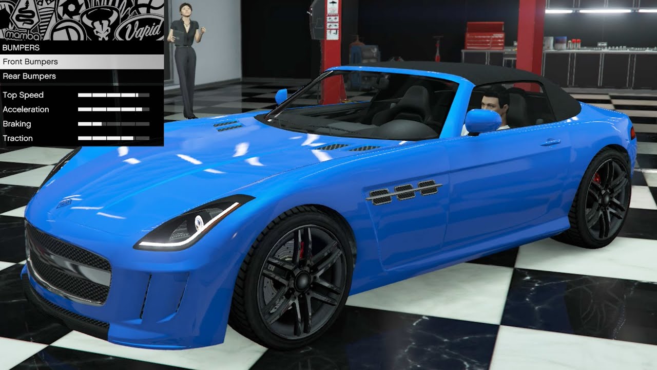 GTA 5 - OG Vehicle Customization - Benefactor Surano (Mercedes SLS AMG Roadster / Jaguar F-Type)