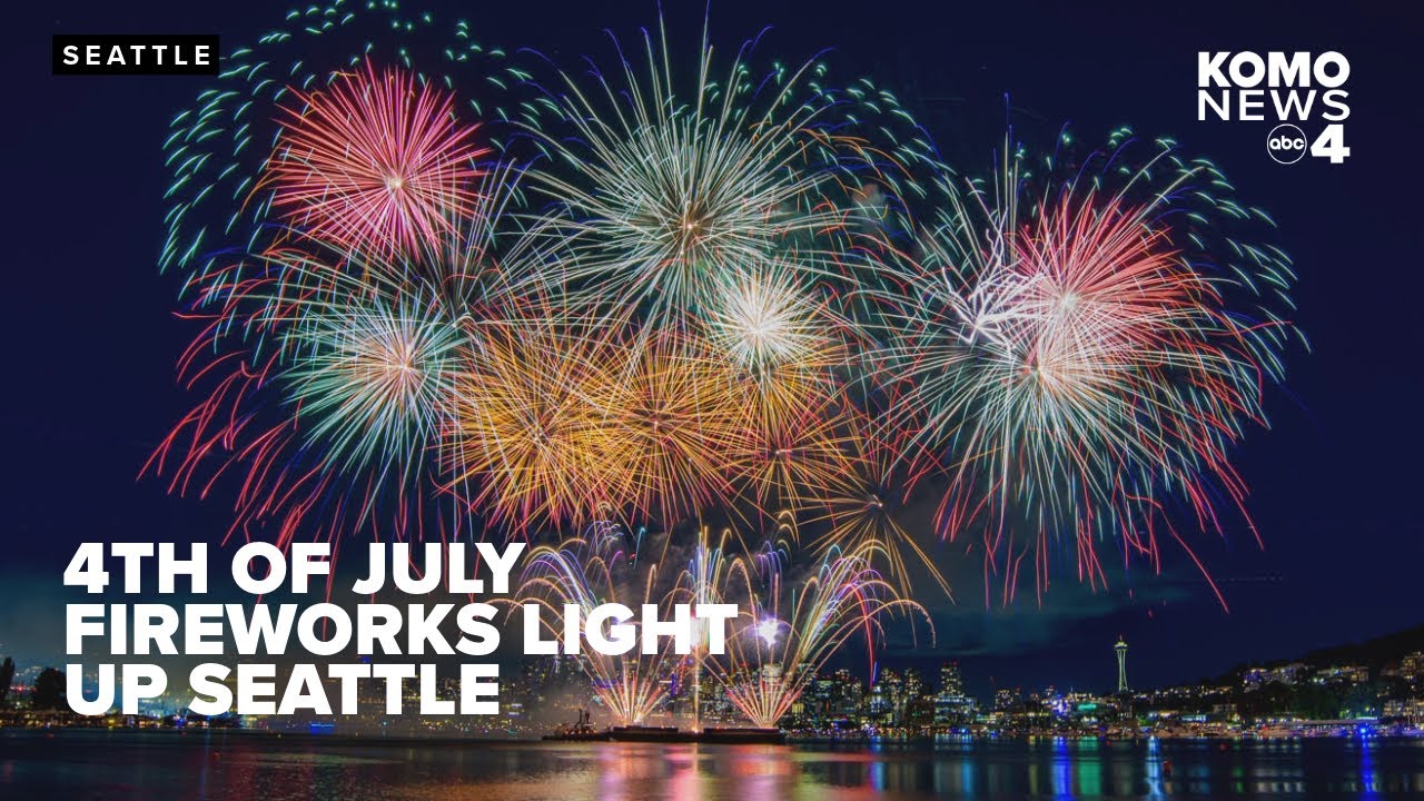 4th of July fireworks dazzle over Seattle's Lake Union