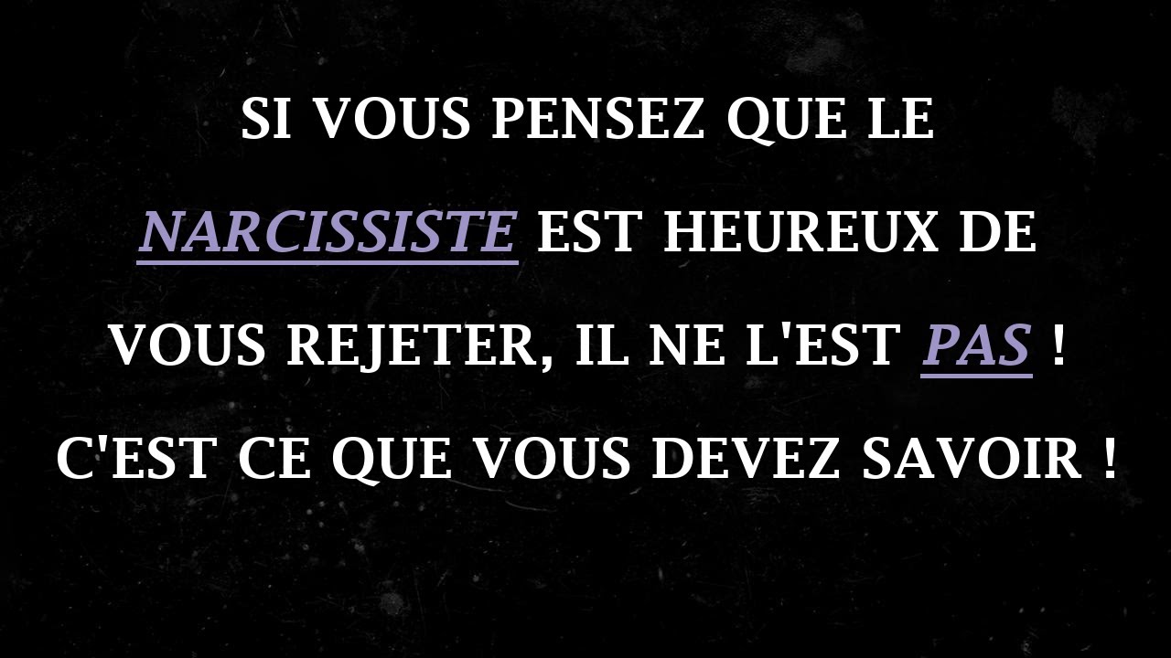Si tu crois que le narcissique est heureux de te perdre, tu as tort. C'est vital ! | Narcissiques