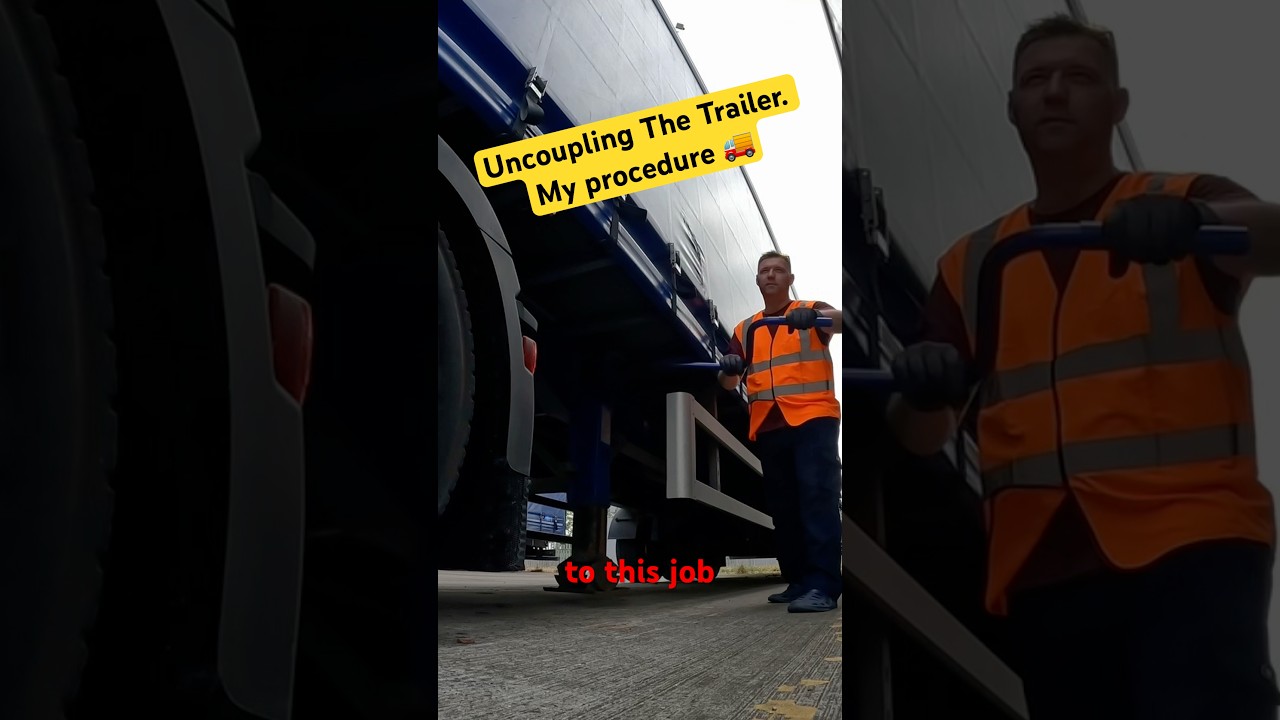How to Uncouple a Truck Trailer (Step by Step) #shorts