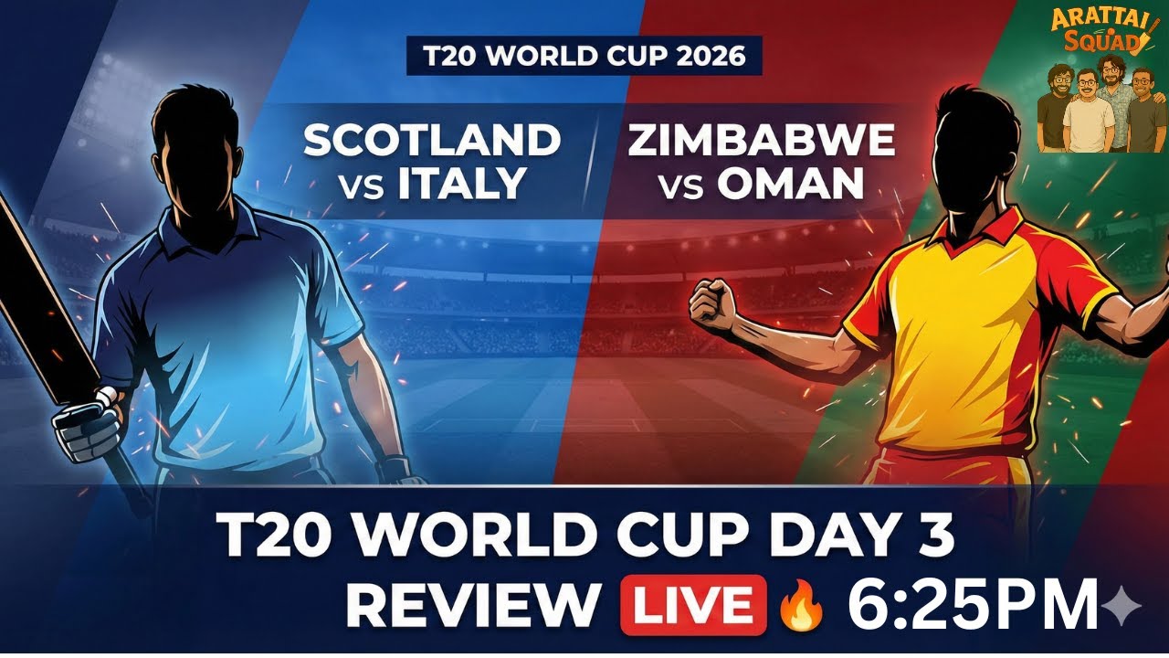 T20 World Cup Day 3 LIVE 🔥 SCOT vs ITA Review + ZIM vs OMA Review | Big Moments,Debates & Analysis