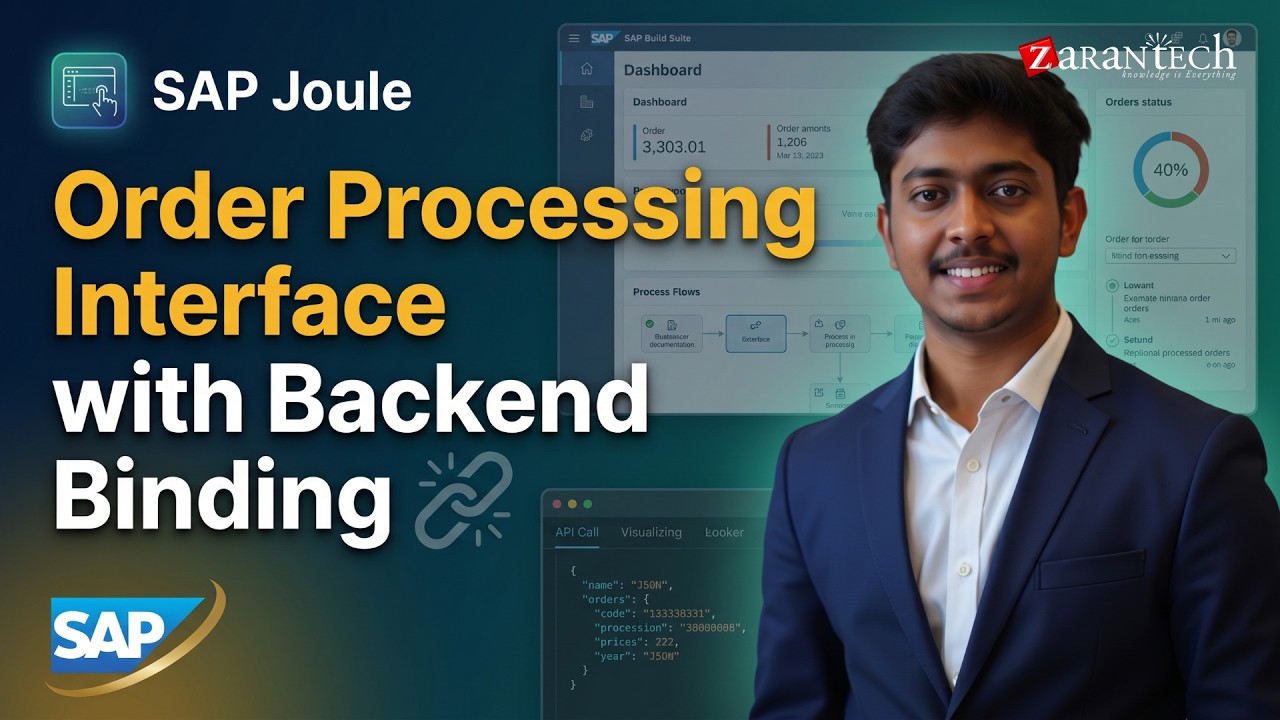Order Processing Interface with Backend Binding | SAP Joule and Build Suite | ZaranTech
