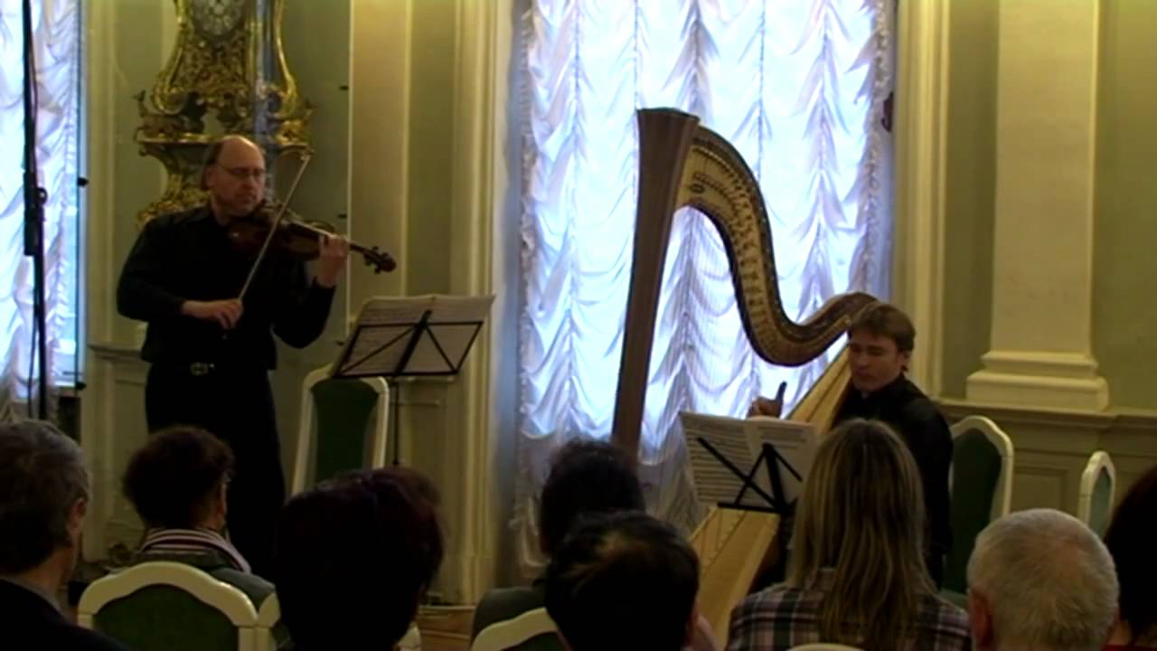 Friedrich Wilhelm Rust - Sonata for violin and harp in A major, I part