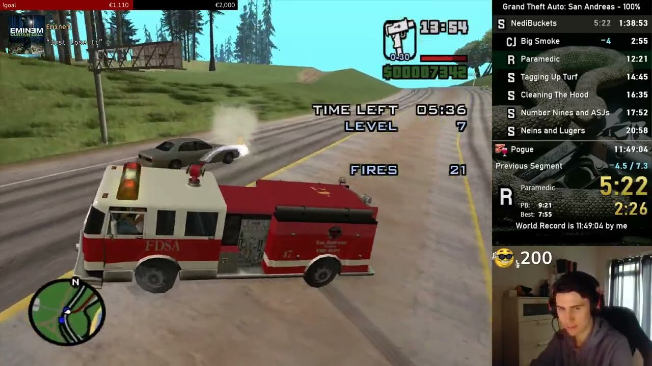 GTA: San Andreas 100% Speedrun in 11:40:07 (Former World Record)