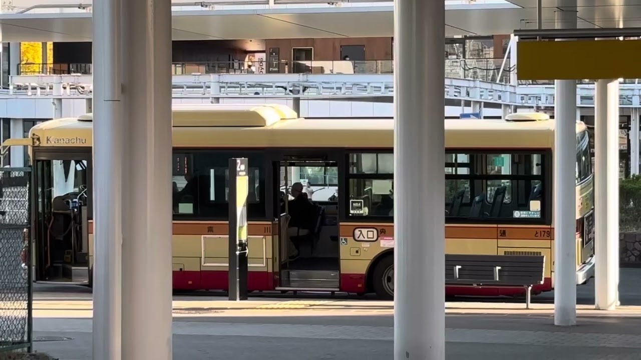神奈中バス→いすゞ→と179→弥生台駅到着！