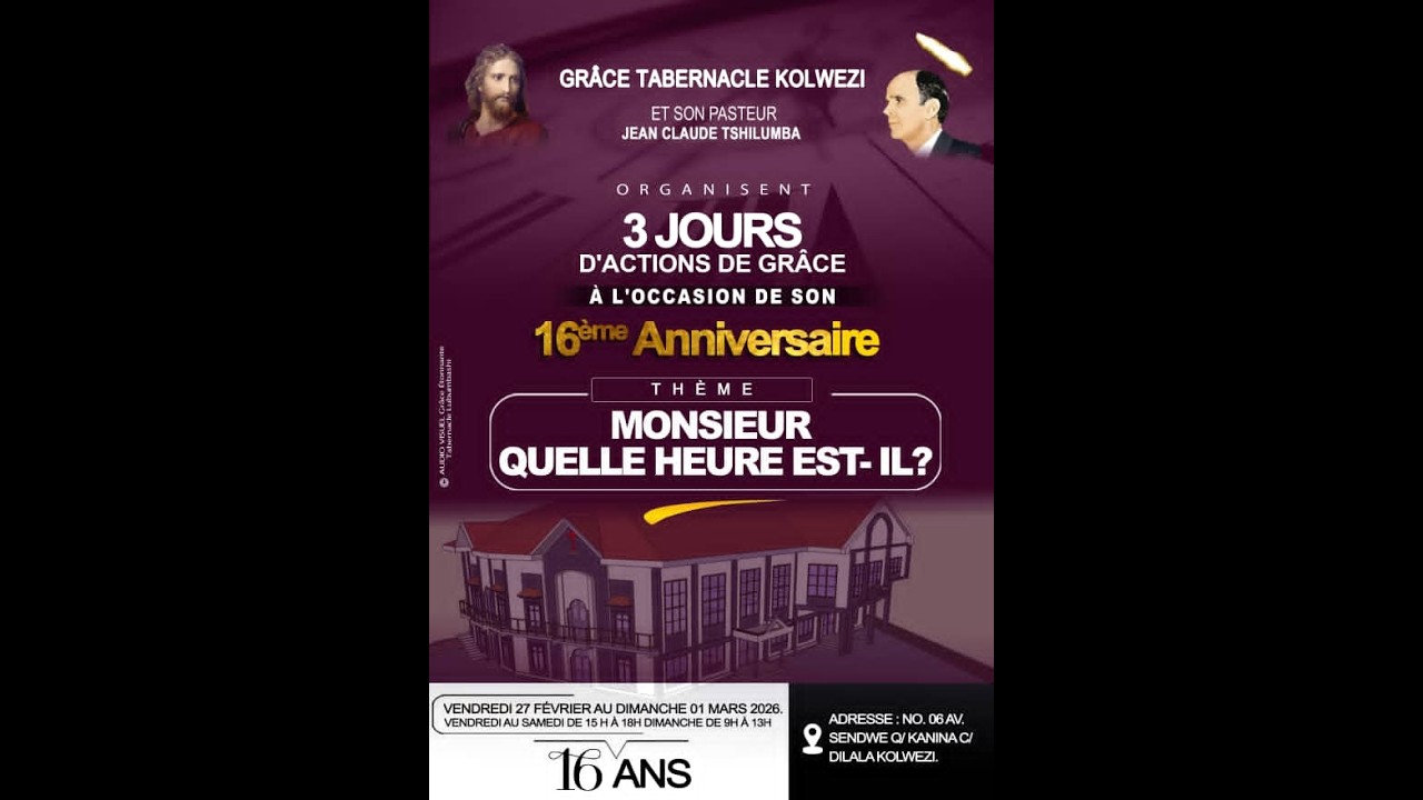 VENDREDI 20.02.2026 |Ministre JACQUES TSHUNZA | Sujet : POURQUOI ?