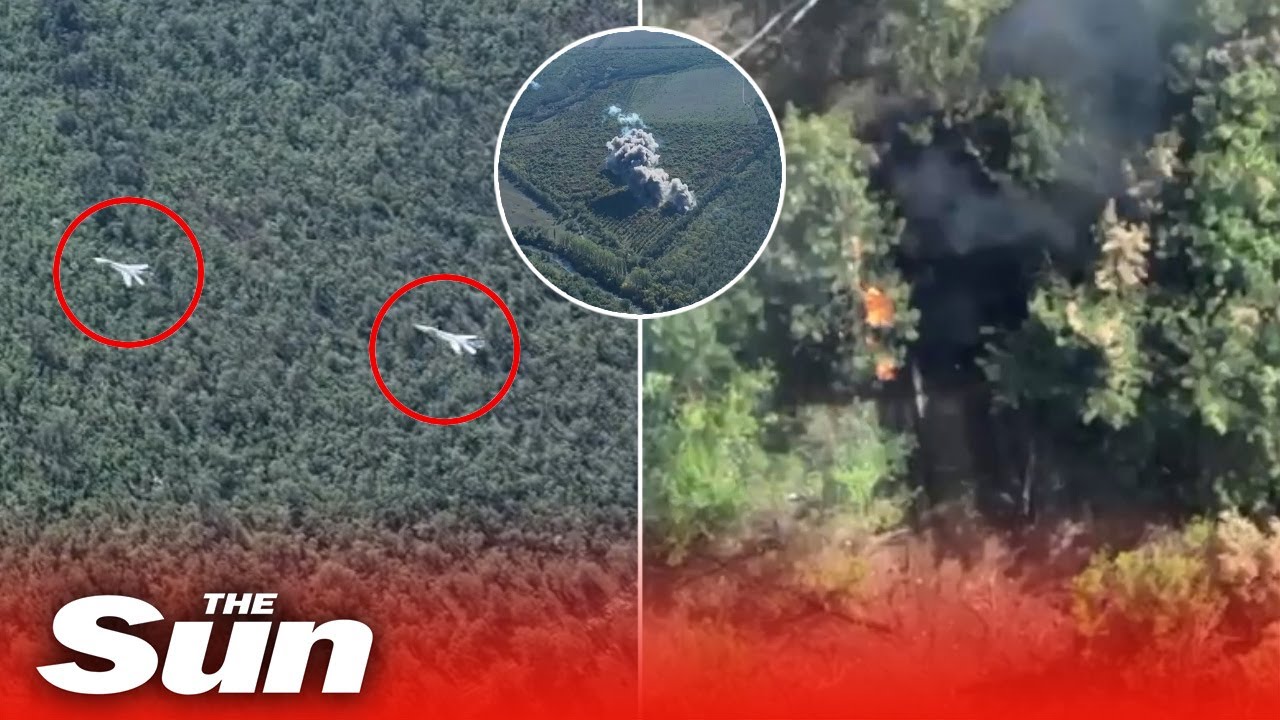 Ukrainian forces release footage showing Su-24 jets providing close air support