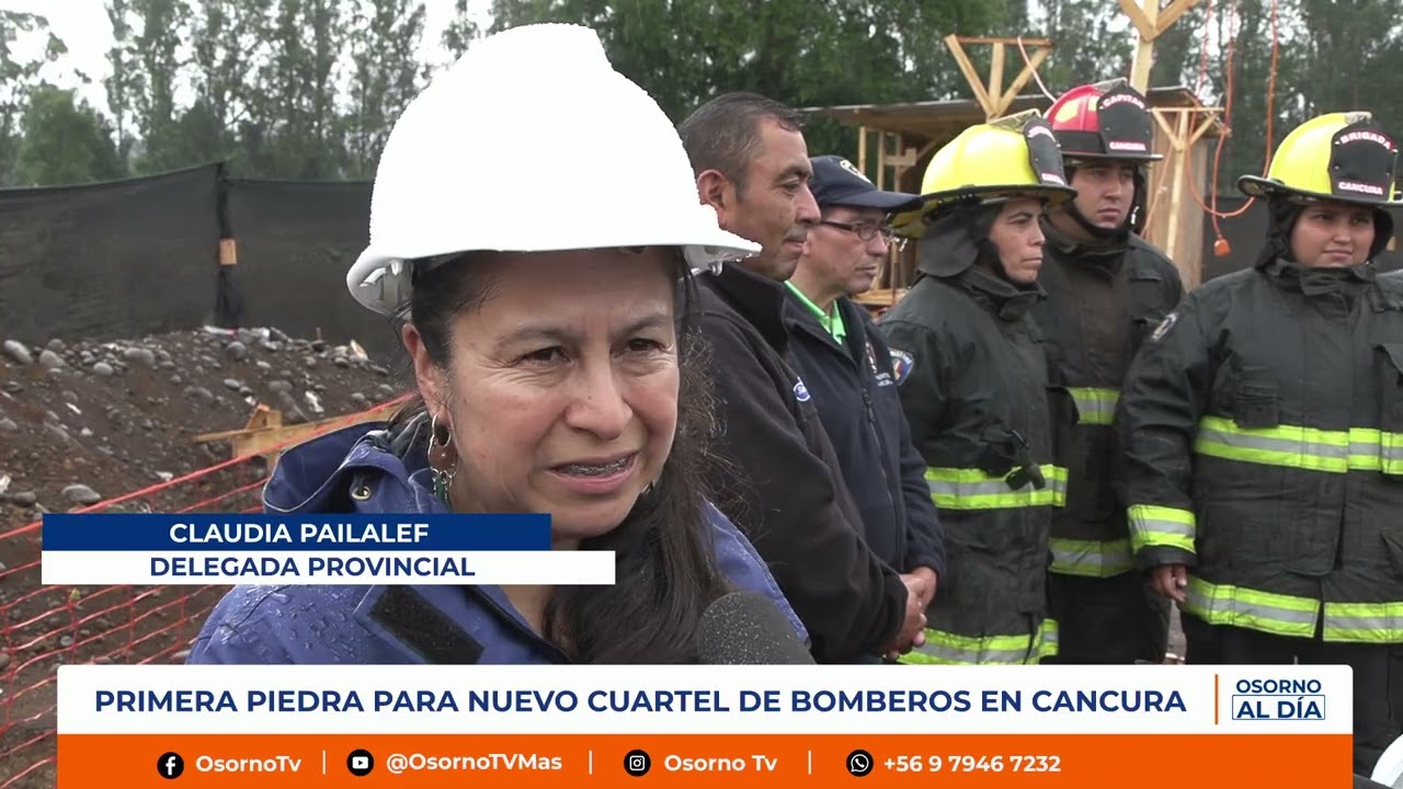 PRIMERA PIEDRA PARA NUEVO CUARTEL DE BOMBEROS EN CANCURA