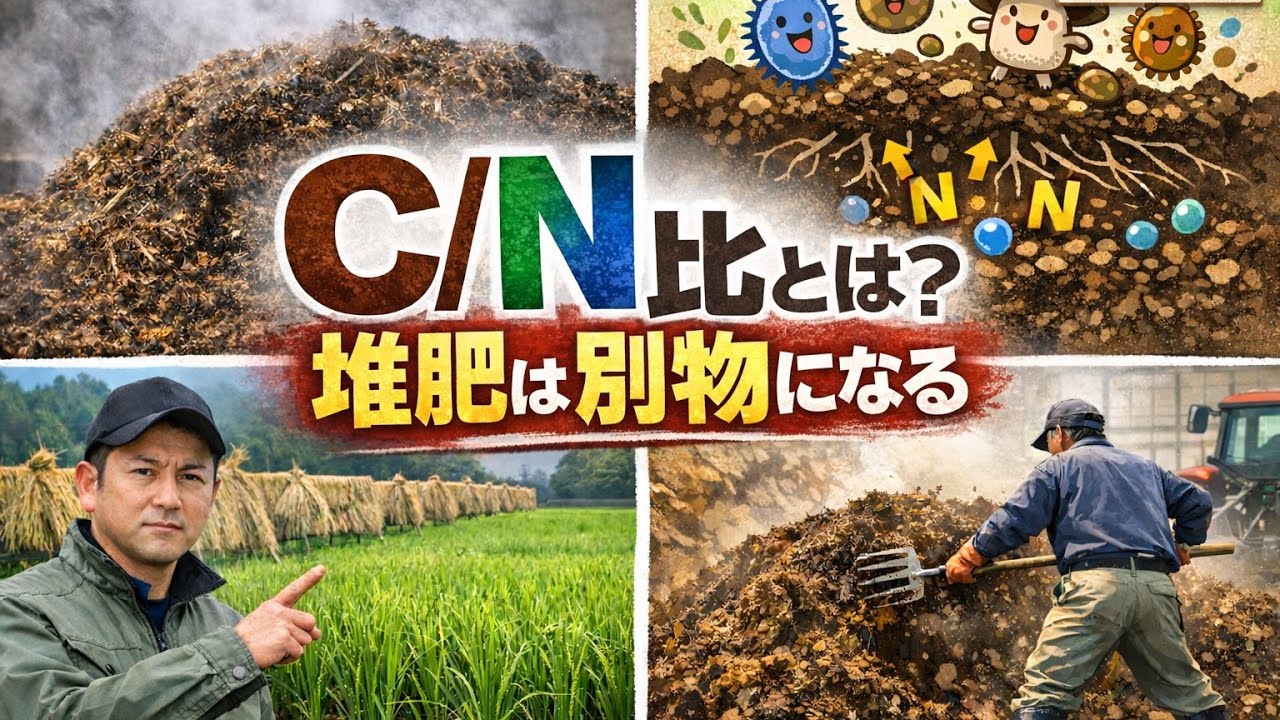 【知らないと失敗】C/N比（炭素率）とは？堆肥・土づくりの成否を分ける超重要指標