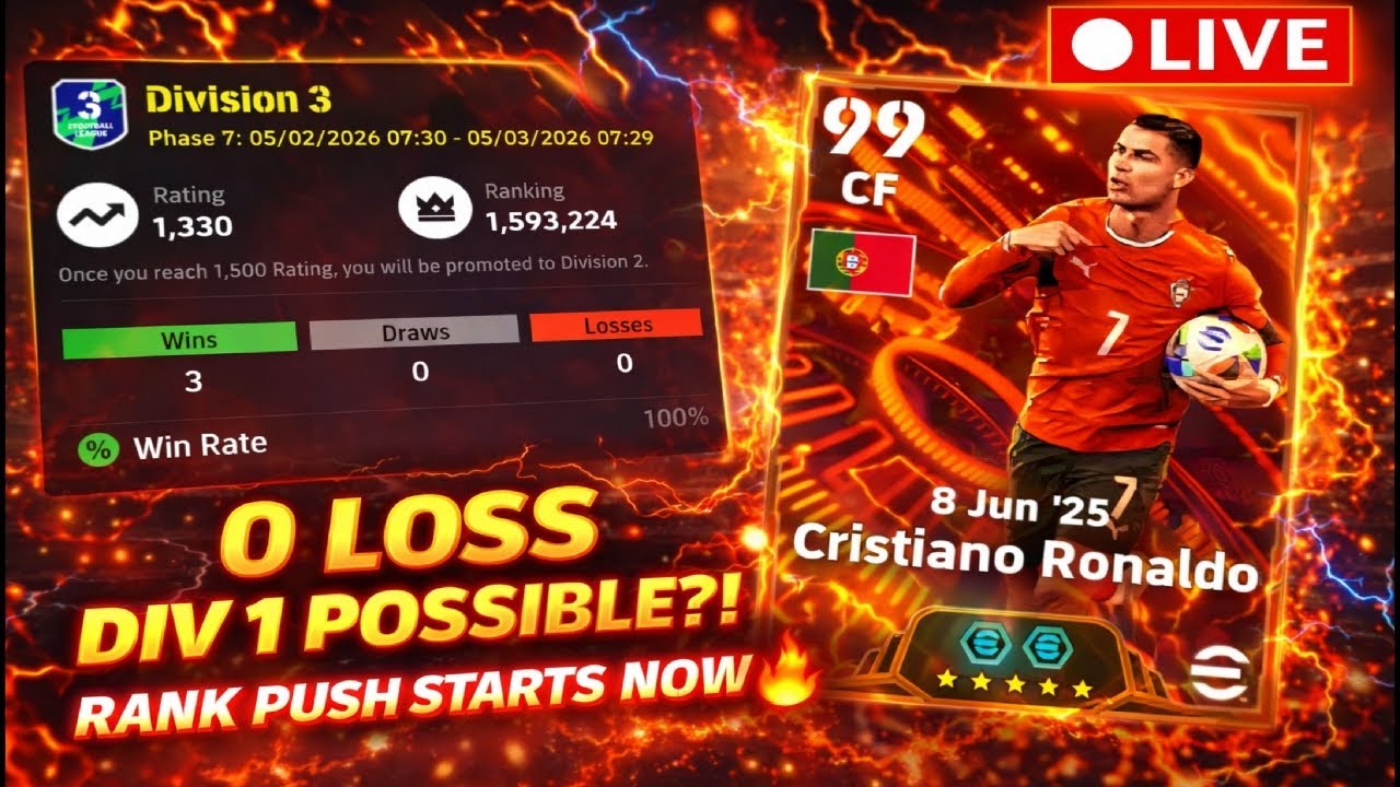 Let's try 0 loss div. 1 rank-push 🤣and Friendly Matches 💪#efootballmobile #shortslive