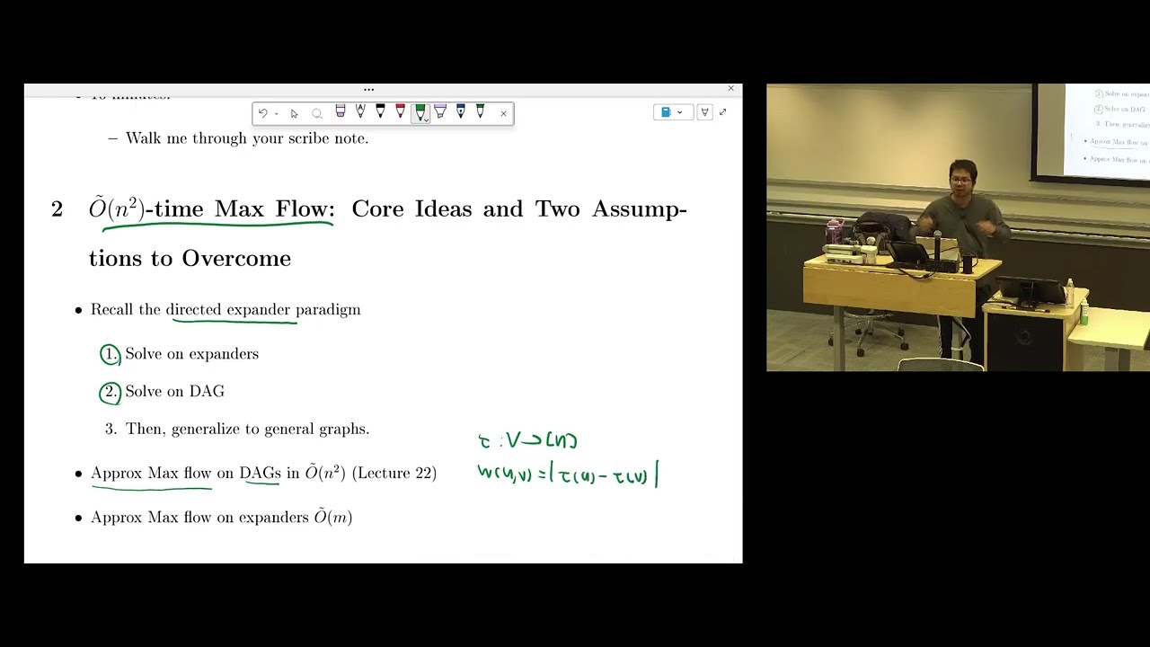 Lecture 31: Combinatorial Max Flow in n^2 Time (Part 4): Putting Everything Together