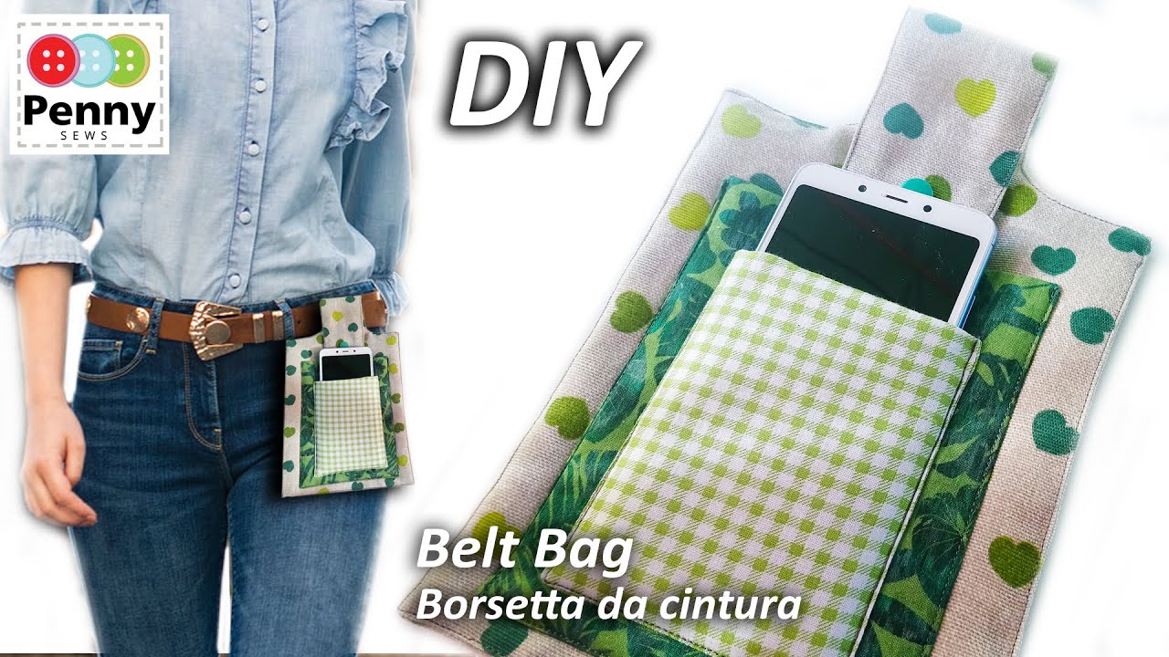 DIY Belt Bag | How to Sew a pouch | DIY small bag  | Cucire una borsa da cinta | DIY Pouch bag