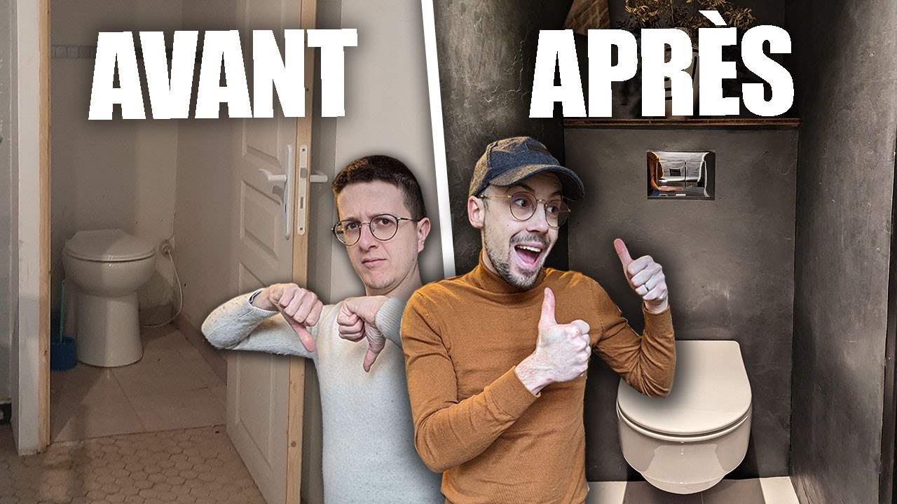 LES PLUS BEAUX WC DU MONDE ? (On installe de la feuille de pierre) - Vlog rénovation maison 50m² #67
