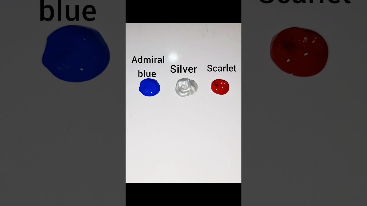 Guess the mixed color #youtubeshorts#acrylic#colors#silver#blue#red#art#paint#shortsfeed#shorts#mix
