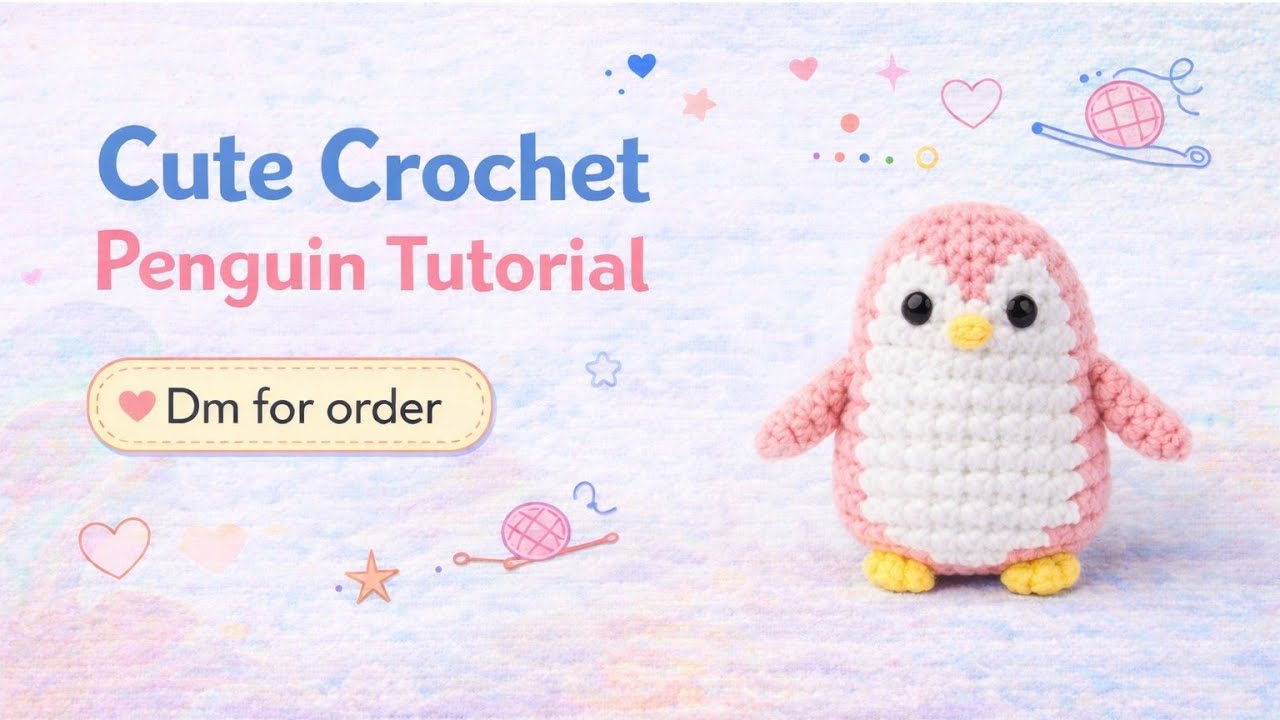 Crochet Penguin Tutorial #crochet #diy #cute #penguin #yt #new #craft #trending #handmade #viral