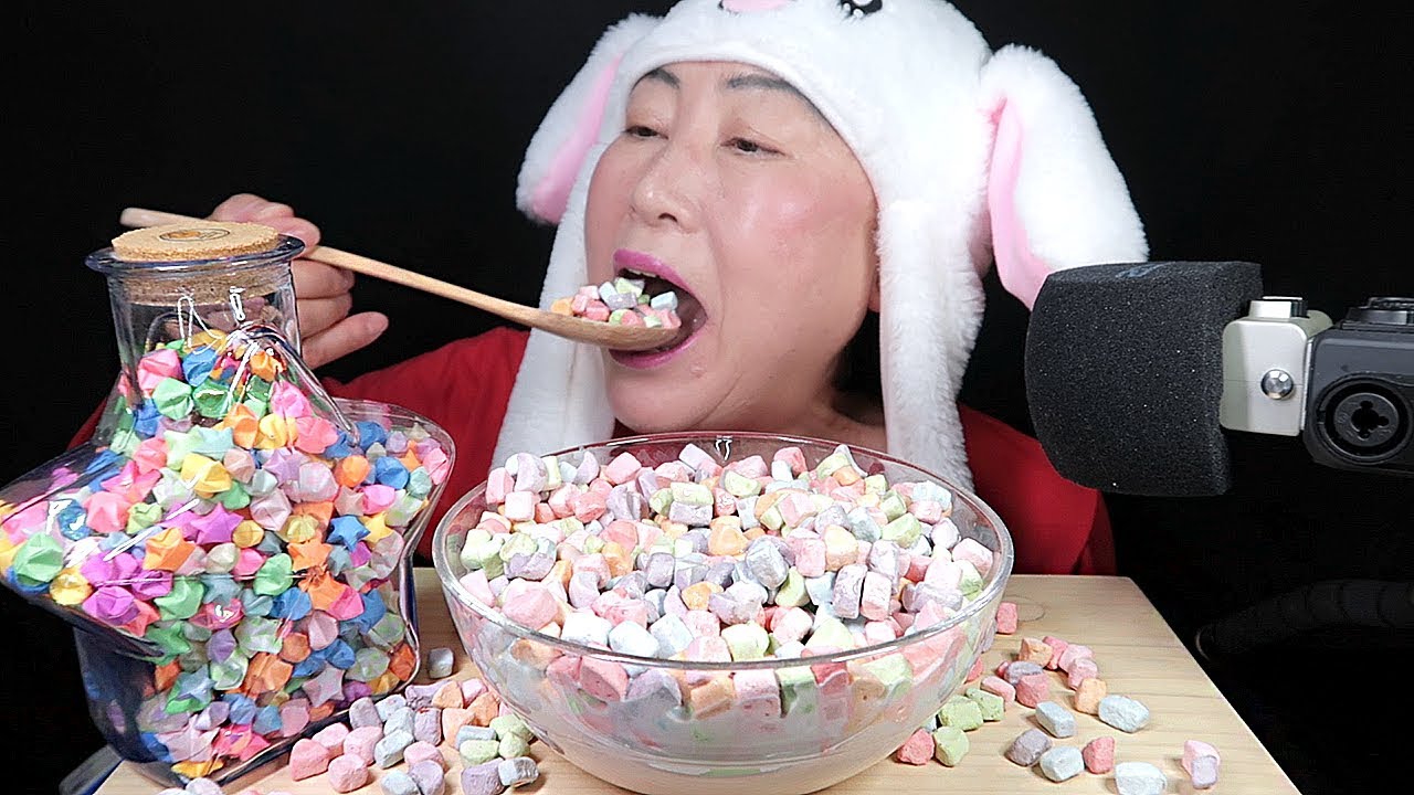 ASMR 마쉬멜로우 시리얼 먹방 MARSHMALLOW CEREAL EATING SOUNDS MUKBANG マシュマロシリアル