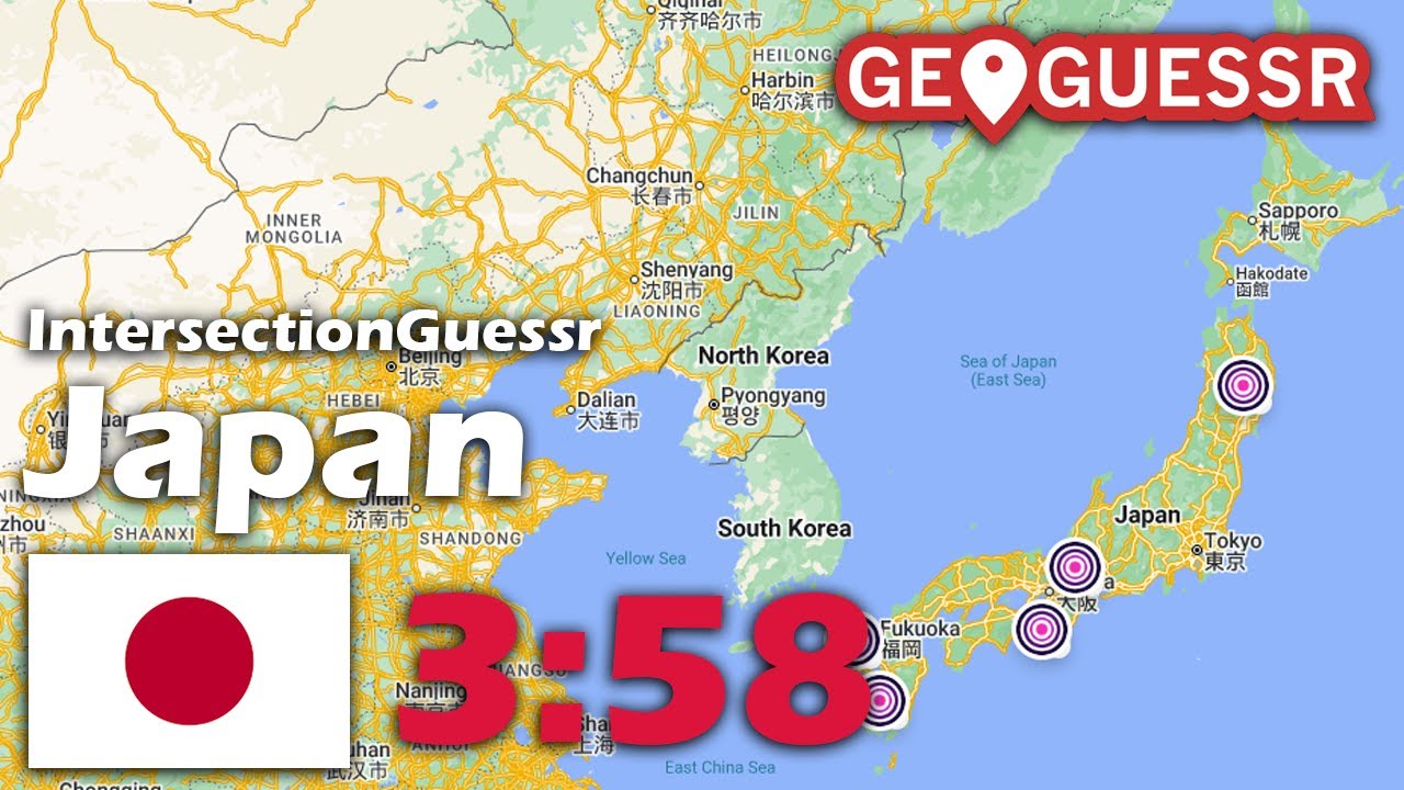[Geoguessr] IntersectionGuessr Japan 25K in 3:58