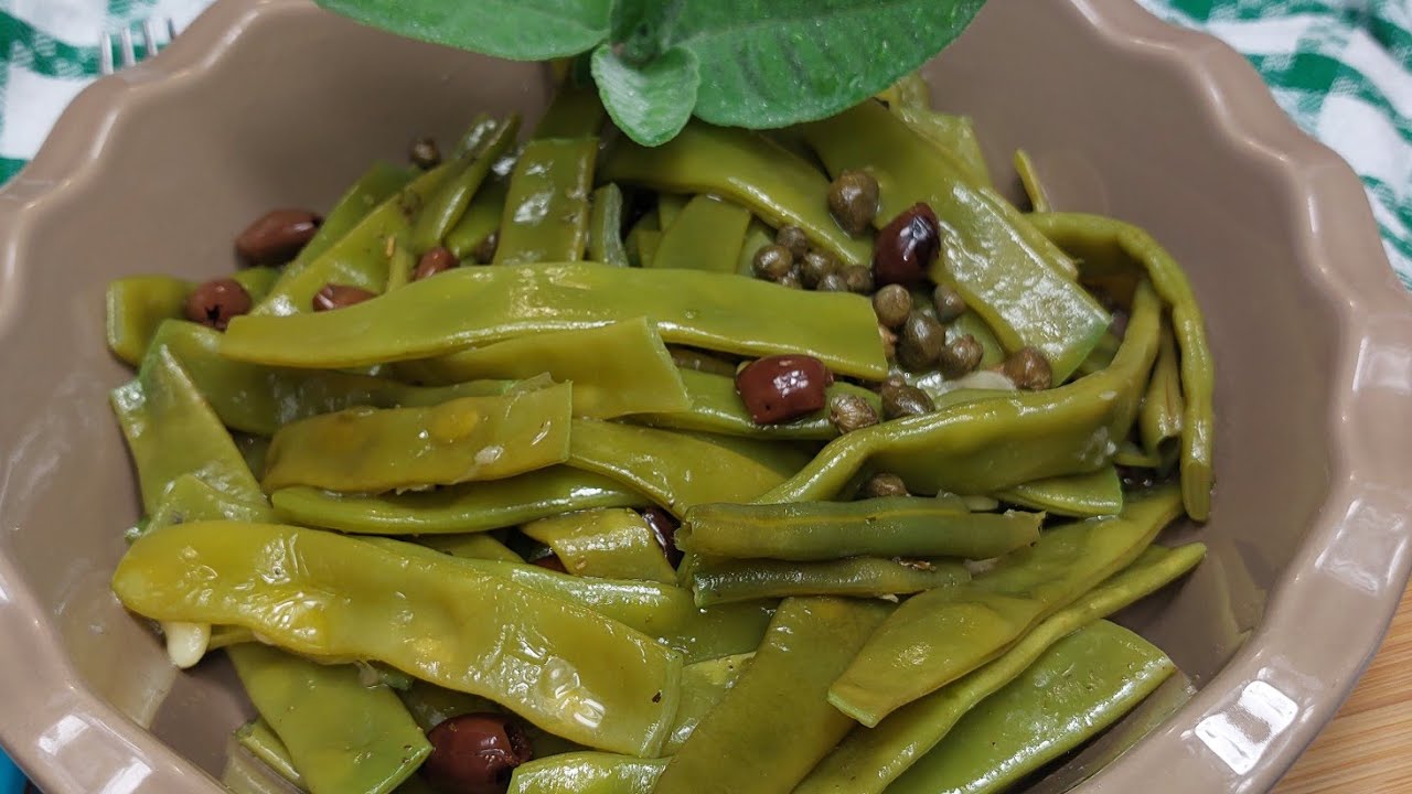 Taccole in umido con olive e capperi ,ricetta facile -In cucina con Katia