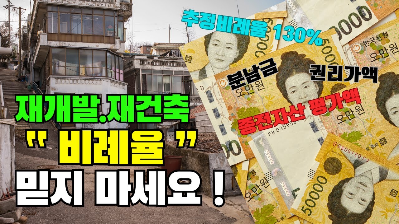 비례율의 진실, 추가 부담금 / 재개발 재건축 투자 전, 비례율이 100% 넘어도 안심하면 안 되는 이유