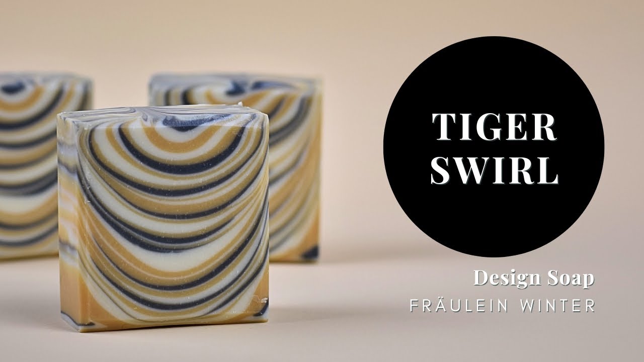 Soap Technique: Tiger Swirl (Tiger Stripes) - Cold Process Soap Making - Fraeulein Winter