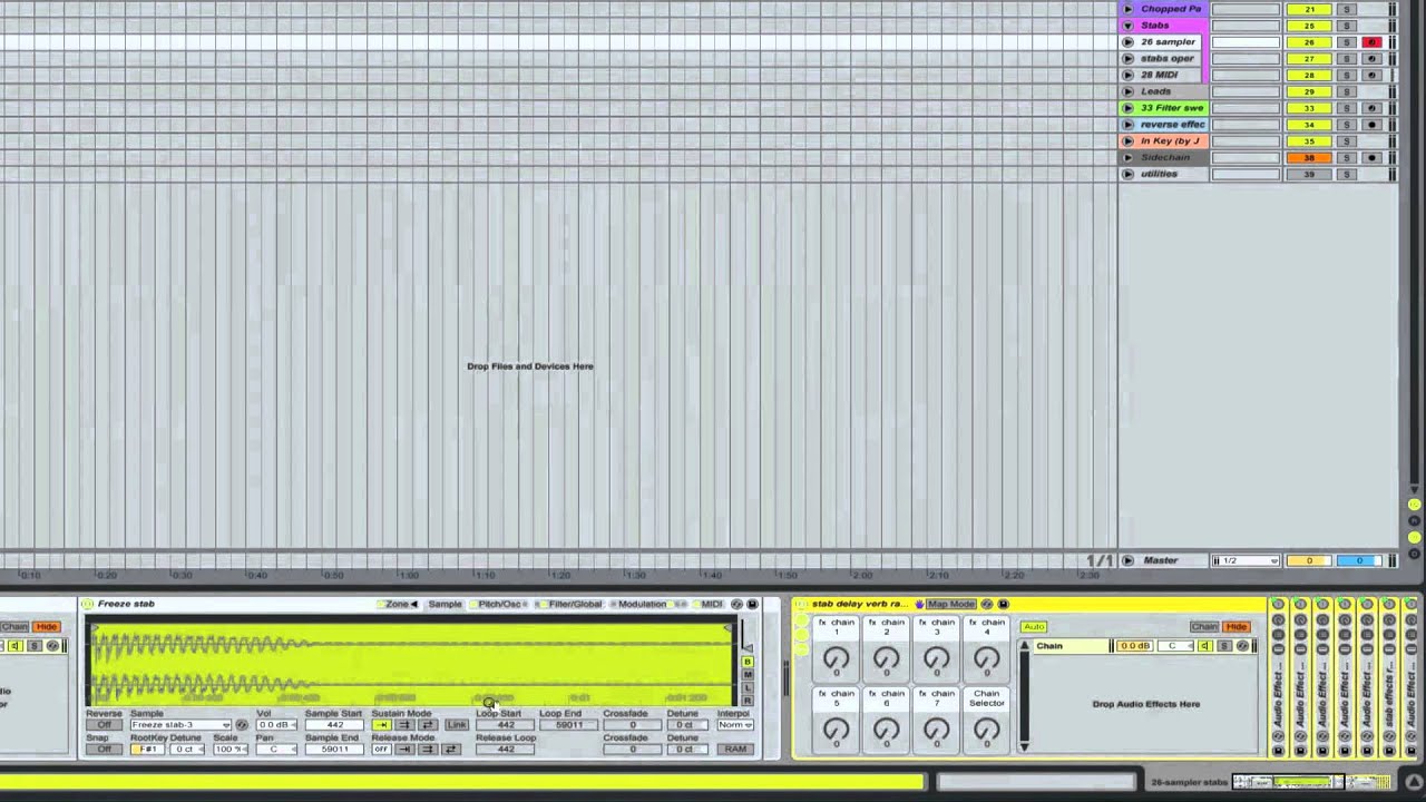 Ableton Master Template - Stabs Rack | Ableton Tutorial | Ultimate Master Template