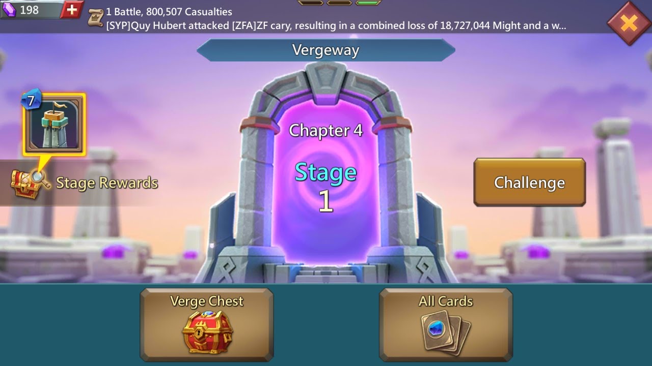 Lords mobile Vergeway chapter 4 stage 1