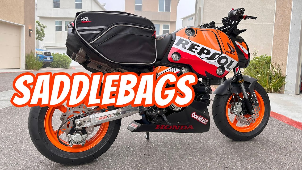 Kemimoto Saddlebags for the Honda Grom and Ruckus