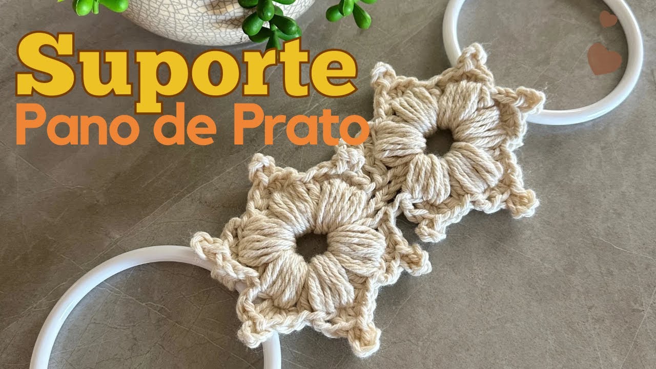 Suporte para PANO DE PRATO em CROCHÊ