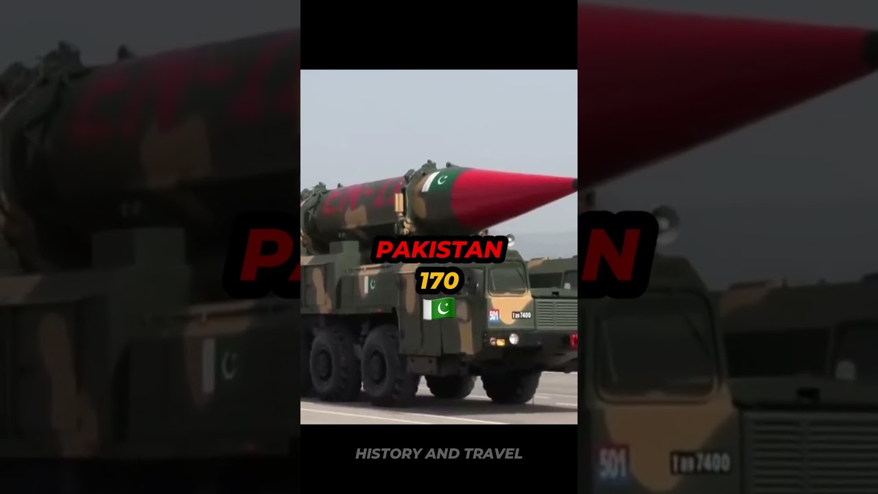 Pa&iacute;ses Con M&aacute;s Armas Nucleares ☢️ Countries With The Most Nuclear Warheads #nuclear #shorts #short