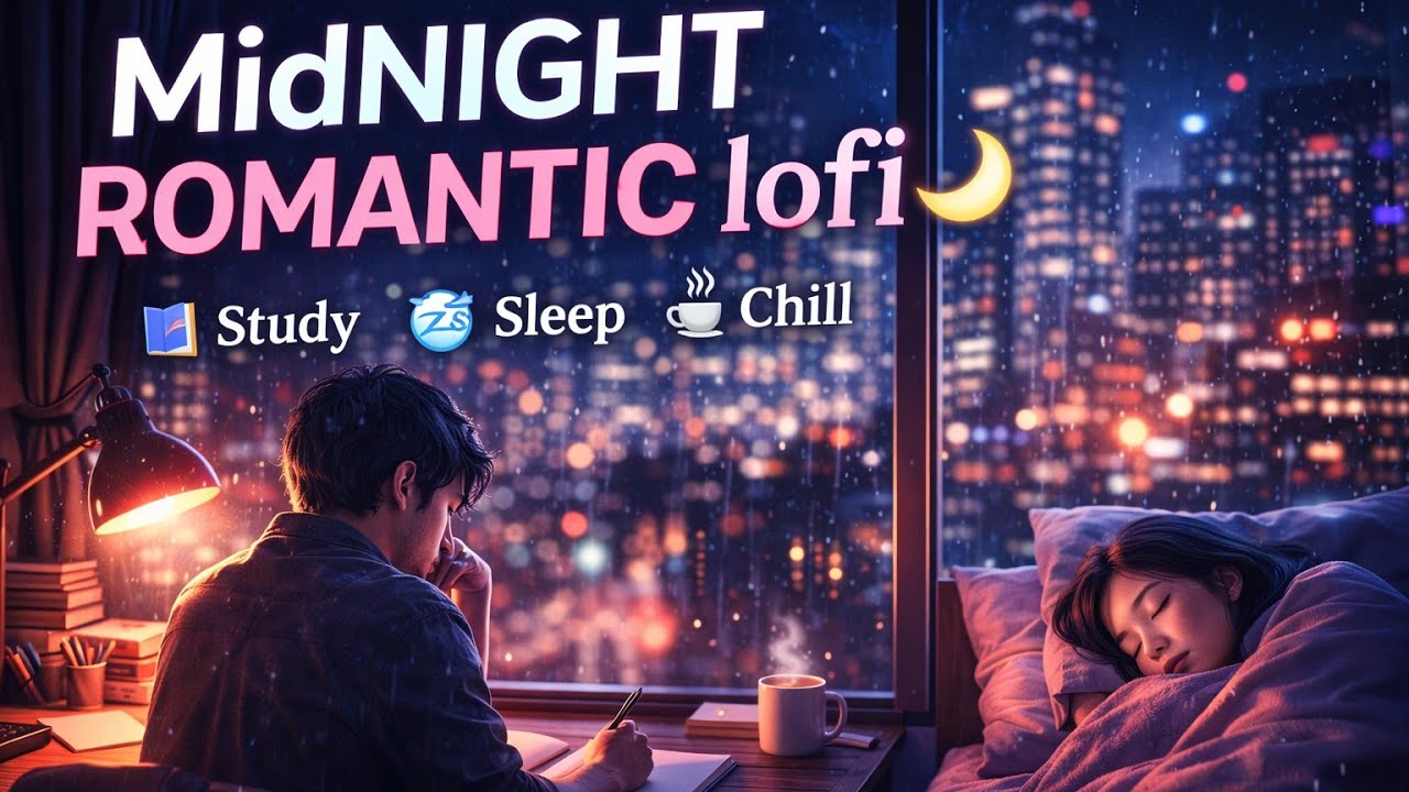 Midnight Romantic Lofi 🌙| Late Night Chill Beats | Study Sleep & Chill lofi #lofimusic #music #lofi 