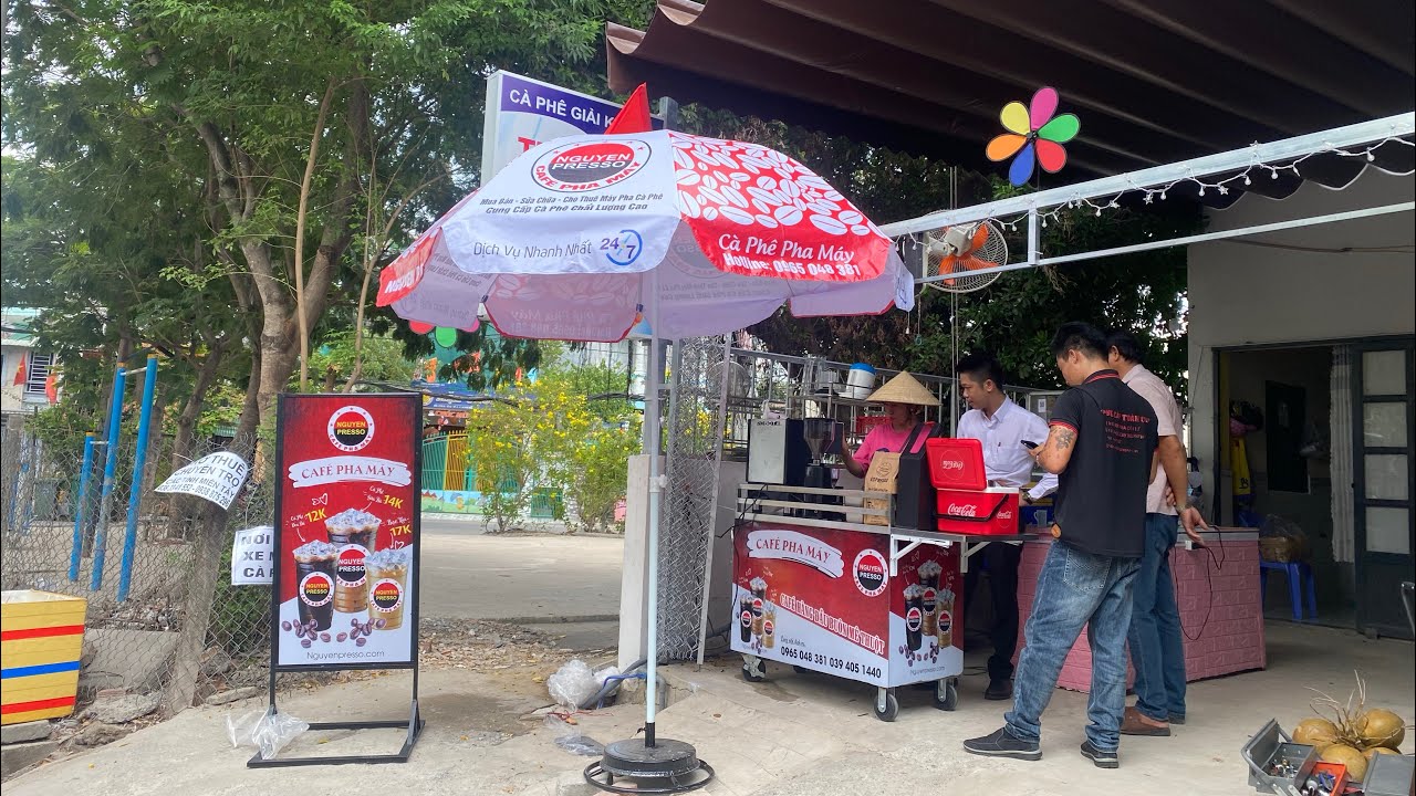 Lắp Đặt Xe Cà Phê Pha Máy Tại Quận 12- Đặt Hàng O39.4051.44O