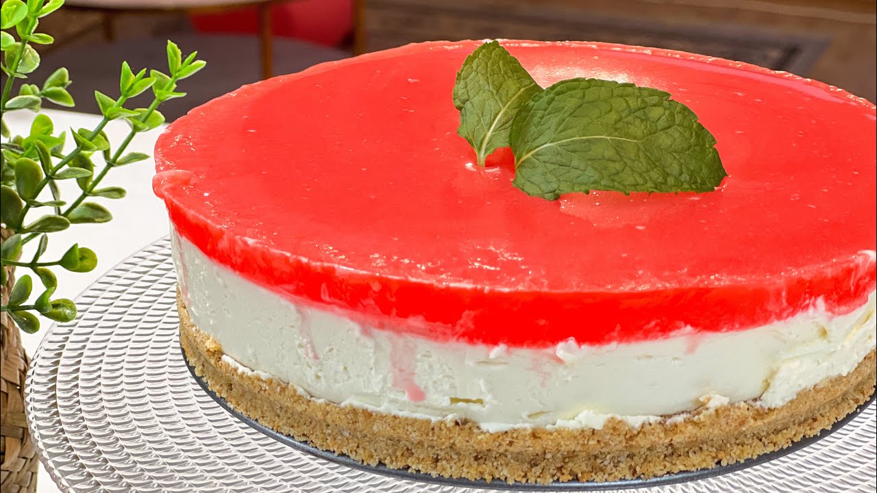 تشيز كايك بارد سهل و سريع بمقادير مظبوطة 🍰🍓