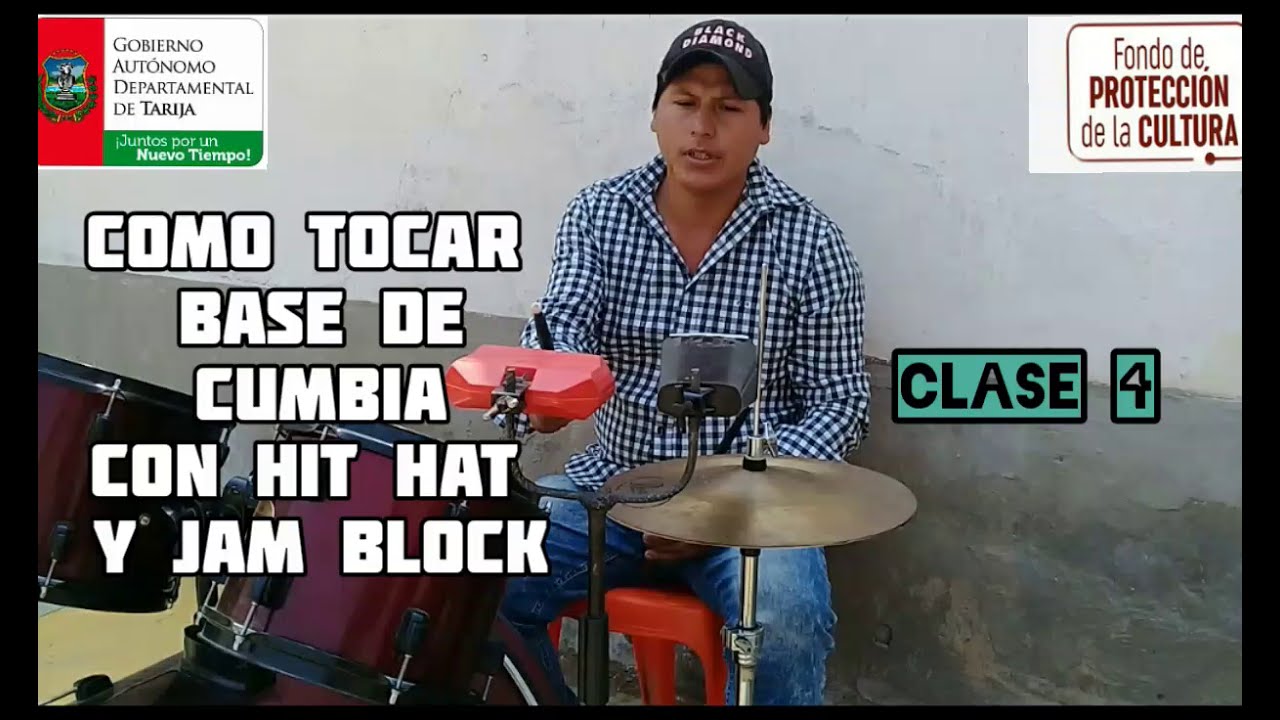 CÓMO TOCAR BASE DE CUMBIA CON HIT HAT Y JAM BLOCK CLASE #4