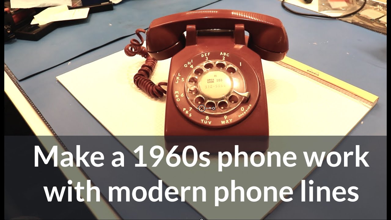 Converting a 1960s rotary dial phone to work as a modern day phone