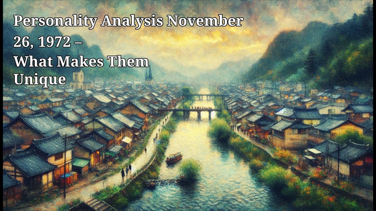 Personality Analysis November 26, 1972 &ndash; What Makes Them Unique