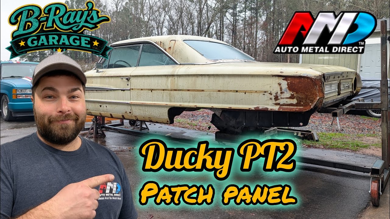 Замена нижней части задней четверти кузова Ducky pt2 #braymademedoit #autometaldirect #64galaxie ...