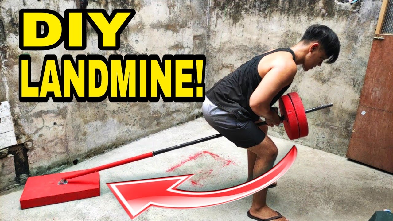 How to make diy landmine ! | Homemade gym equipment